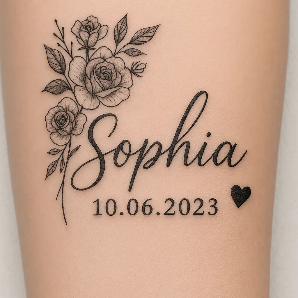 Name Tattoos Meaningful First Child Tattoo Ideas for Mom