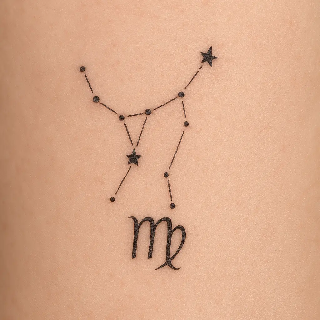 Zodiac Signs or Constellations Meaningful First Child Tattoo Ideas for Mom
