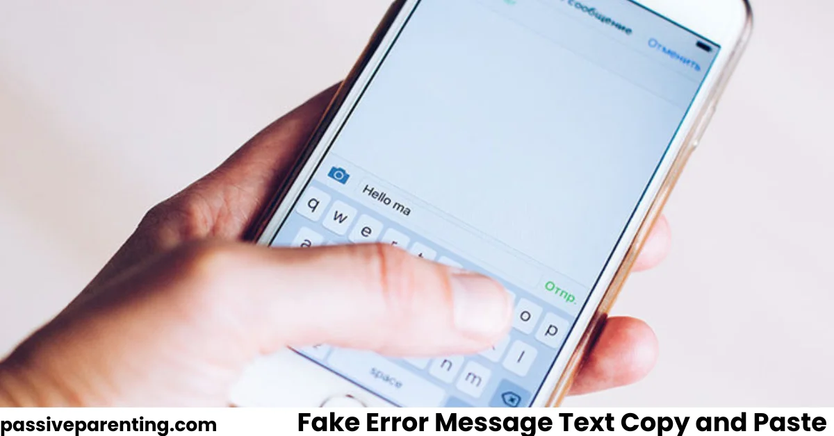 Fake Error Message Text Copy and Paste: Safe Prank Guide